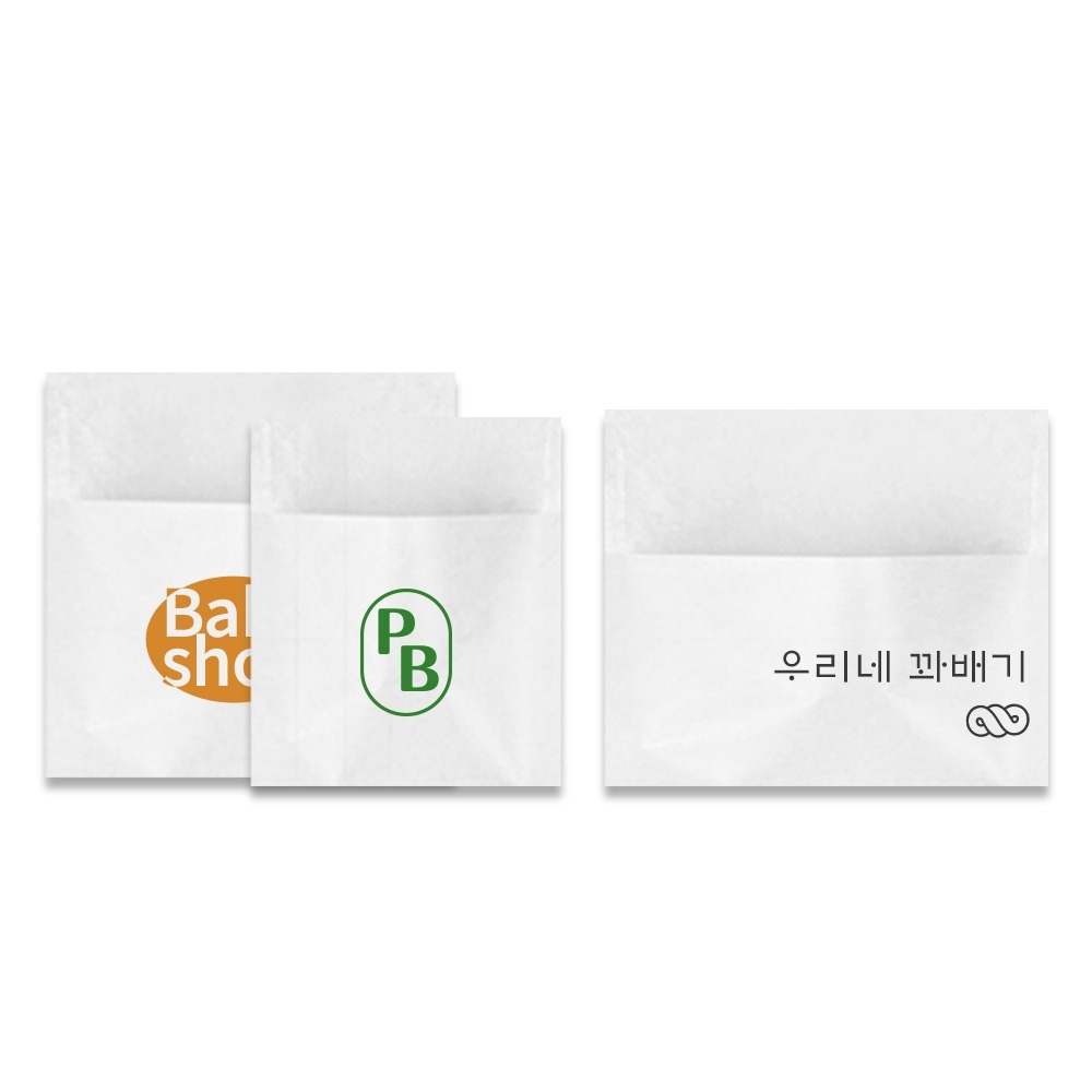 노루지 화이트 식품 코팅 포장봉투 - 커스텀 로고 인쇄 이미지
